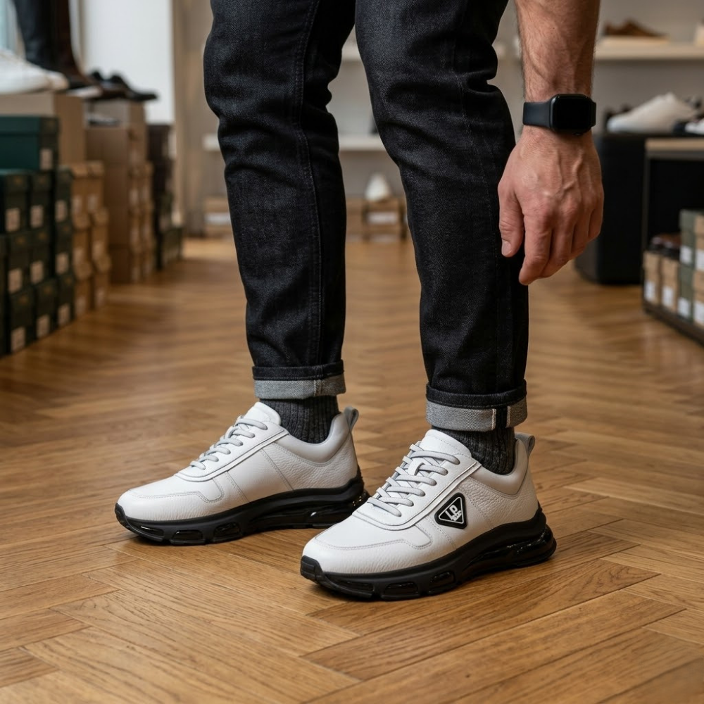2027 Hakiki Deri Erkek Sneakers