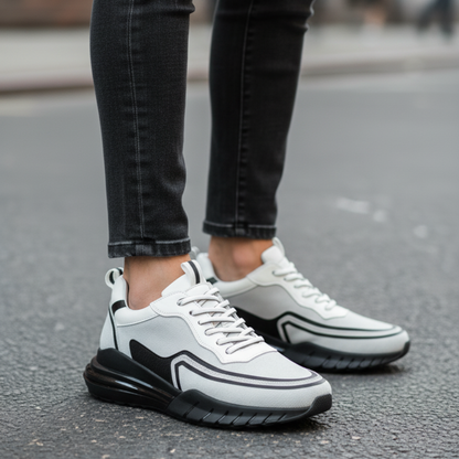 2028 Bej Nubuk Hakiki Deri Erkek Sneakers